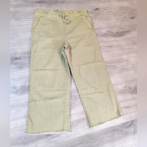 🎉Universal Thread Avocado Green Drawstring Paper-bag High Waisted Jeans